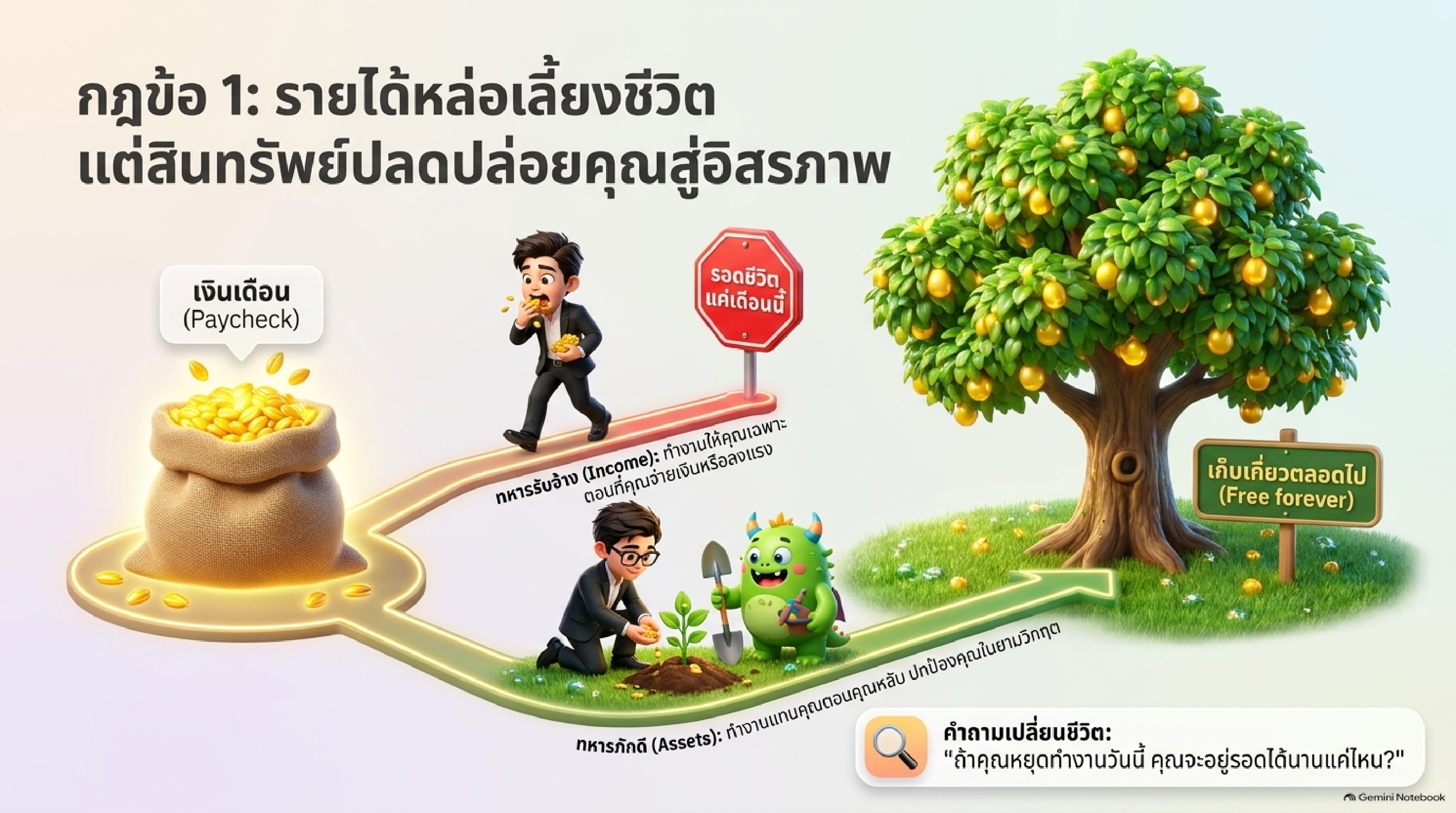 กฎการเงินข้อที่ 1: เลิกทำงานเพื่อเงินเพียงอย่างเดียว